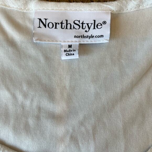 Northstyle Tank Top Size Medium White Gauze Layers Lacework Boho Peasant Prairie - Picture 6 of 10